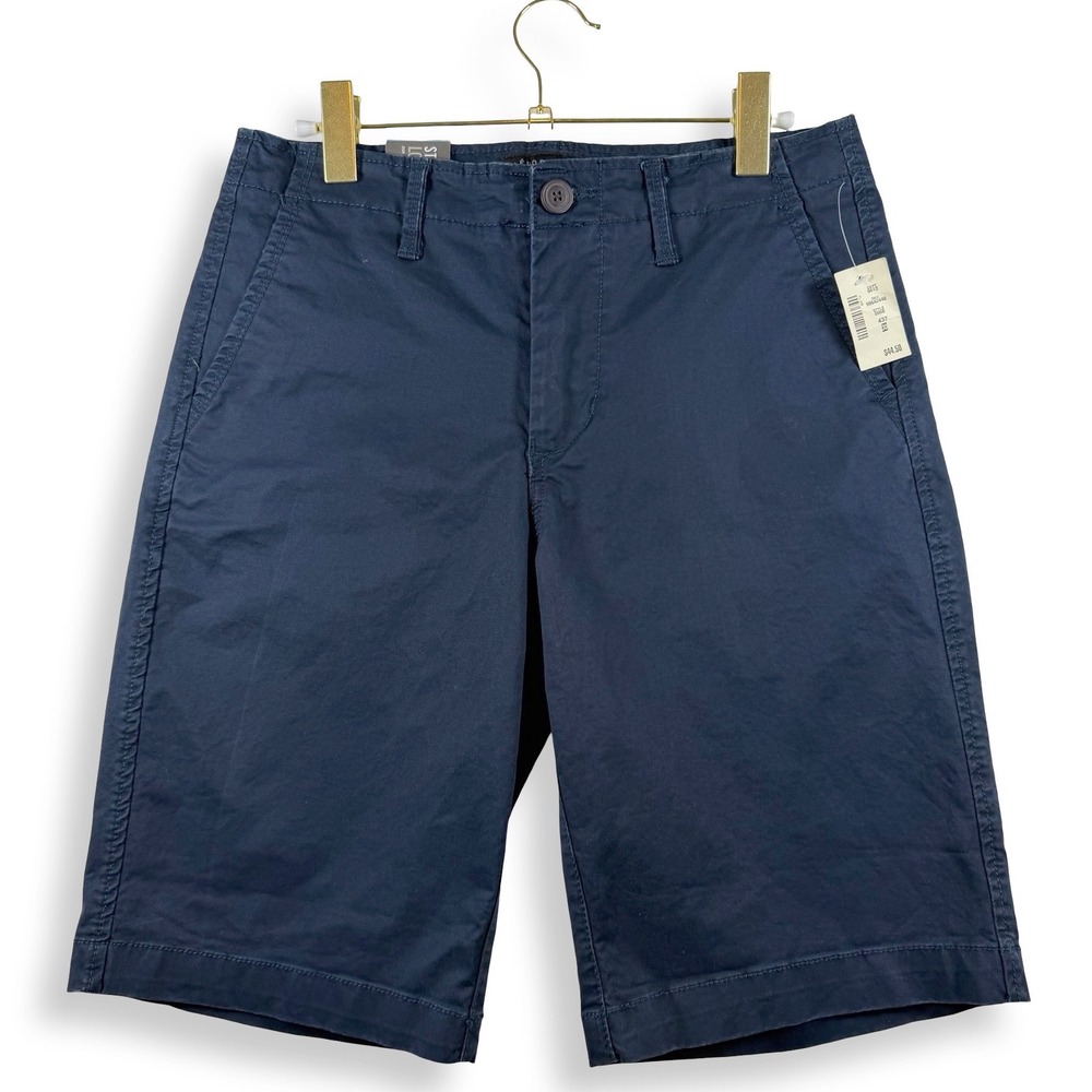 Aeropostale Mens 30 Navy Longboard Chino Shorts Stretch 11.5 Inseam NWT